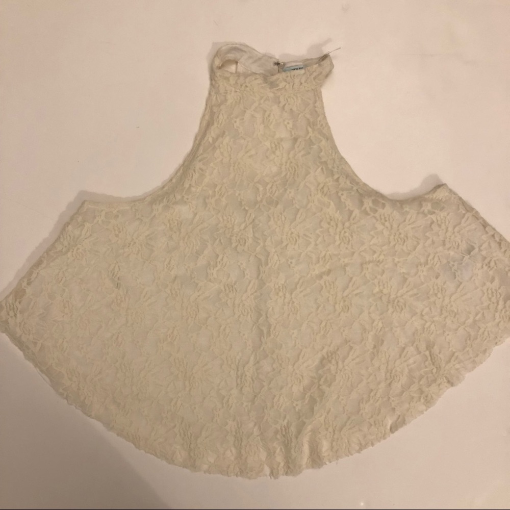 Urban outfitters lace top XS white razor flowy - Picture 5 of 7